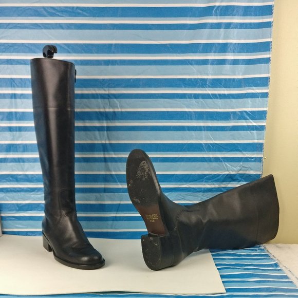 Ridingboot GENUINE LEATHER COUNTRY TALL FULL ZIP RIDING BOOT 8.5US/6.5UK Black - Picture 2 of 6